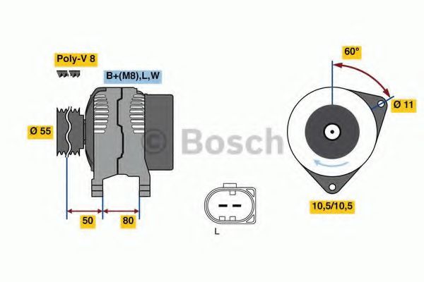 Генератор BOSCH 0 986 081 360