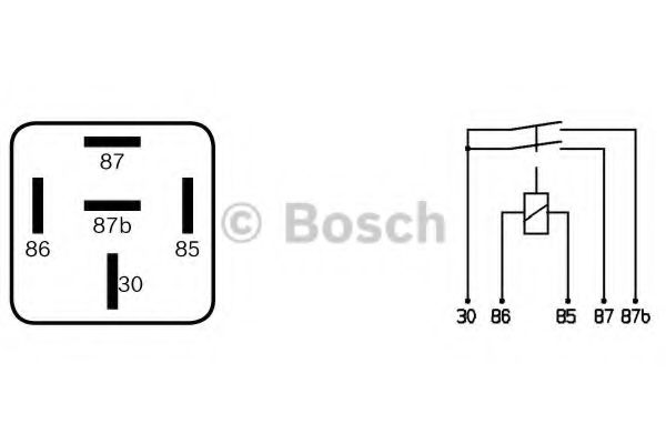 Реле, рабочий ток; Реле, фара дальнего света; Реле BOSCH 0 332 015 001