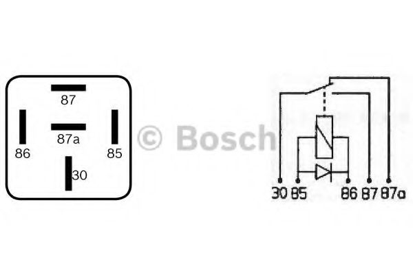 Реле, рабочий ток; Реле BOSCH 0 332 204 204