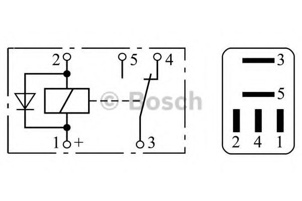 Реле, рабочий ток; Реле BOSCH 0 332 207 304