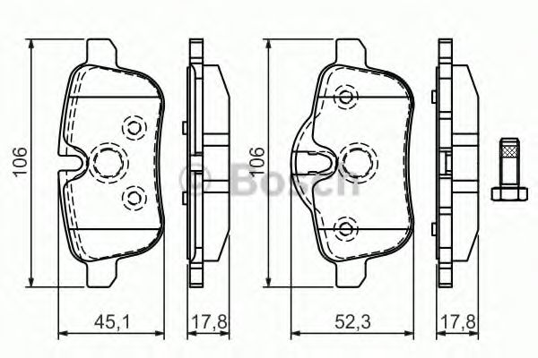 Тормозные колодки BOSCH 0 986 494 450