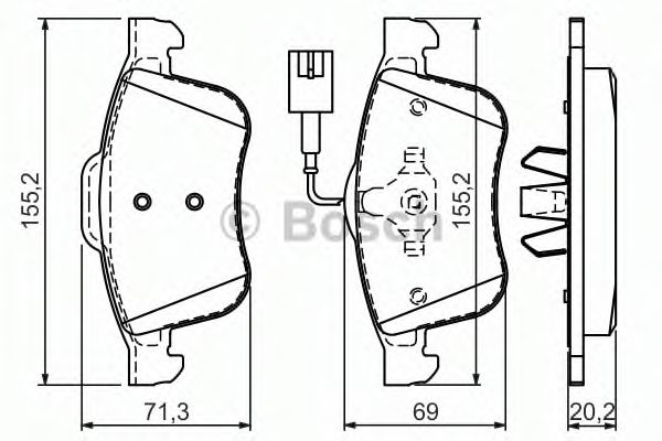 Тормозные колодки BOSCH 0 986 494 465