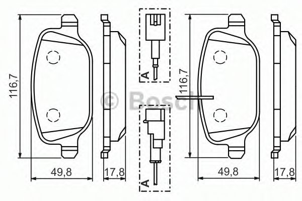 Тормозные колодки BOSCH 0 986 494 466