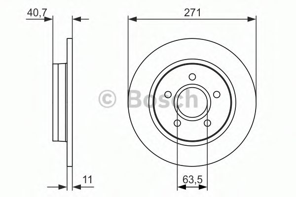 Тормозной диск BOSCH 0 986 479 763