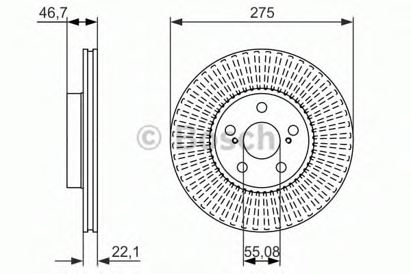 Тормозной диск BOSCH 0 986 479 767