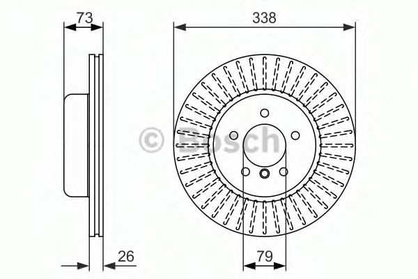 Тормозной диск BOSCH 0 986 479 773