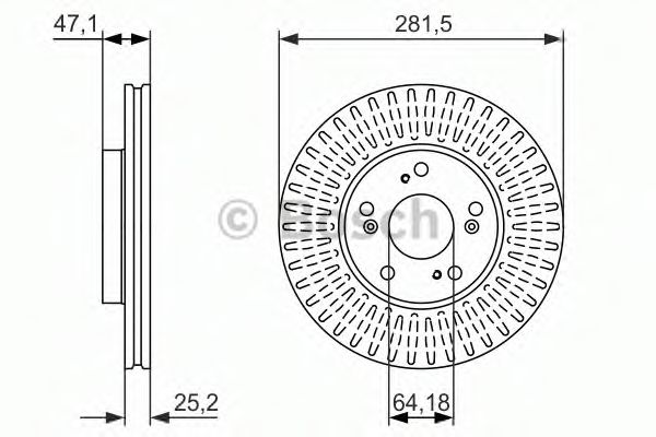 Тормозной диск BOSCH 0 986 479 781
