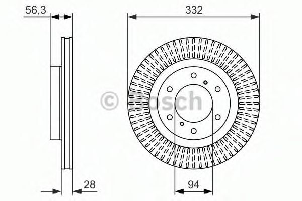 Тормозной диск BOSCH 0 986 479 782 Тормозной диск BOSCH 0 986 479 782