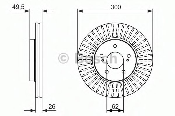 Тормозной диск BOSCH 0 986 479 787