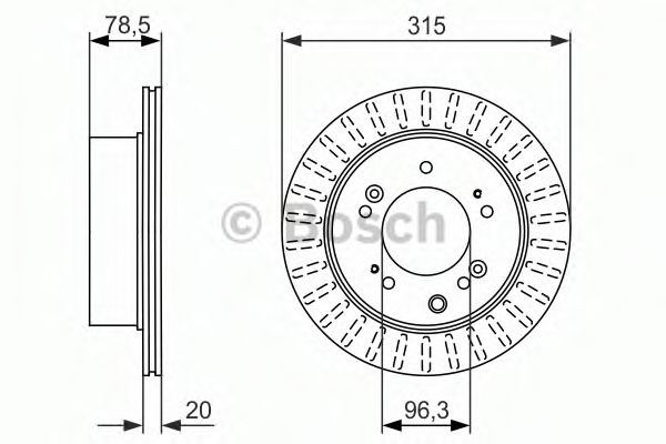 Тормозной диск BOSCH 0 986 479 793