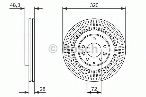 Тормозной диск BOSCH 0 986 479 795