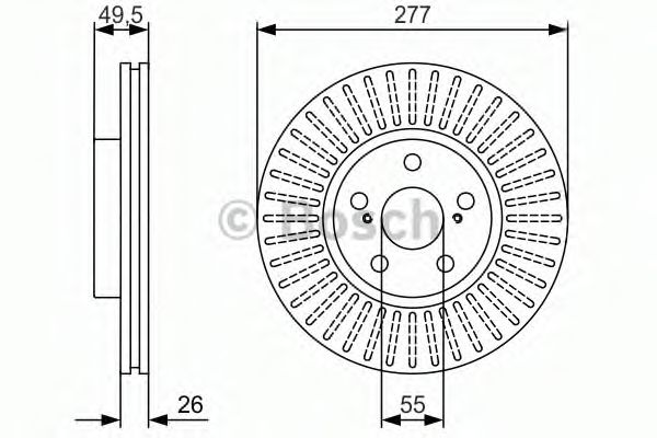 Тормозной диск BOSCH 0 986 479 979