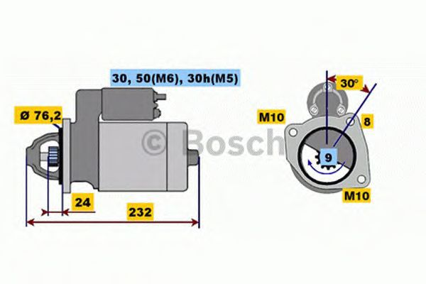 Стартер BOSCH 0 001 108 190