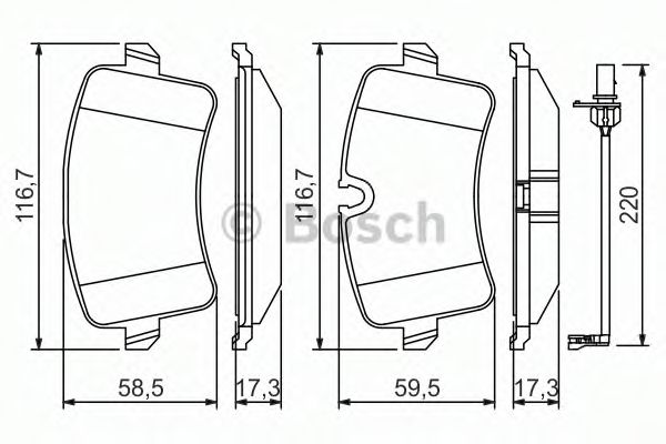 Тормозные колодки BOSCH 0 986 494 488
