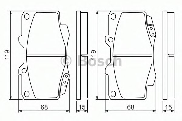 Тормозные колодки BOSCH 0 986 494 497