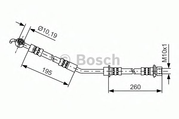 Тормозной шланг BOSCH 1 987 481 407