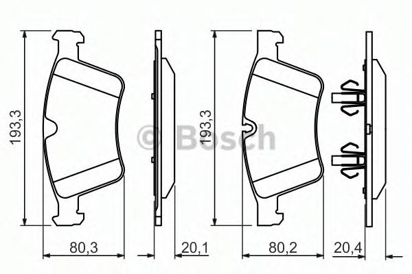 Тормозные колодки BOSCH 0 986 494 427