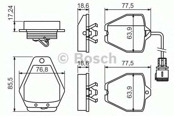 Тормозные колодки BOSCH 0 986 494 436