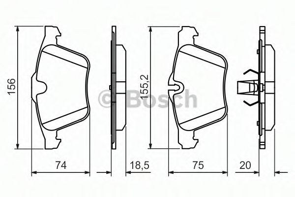 Тормозные колодки BOSCH 0 986 494 481