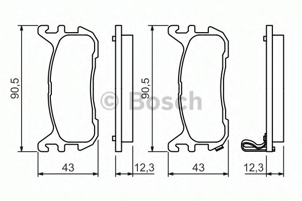 Тормозные колодки BOSCH 0 986 494 482