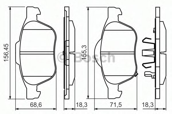 Тормозные колодки BOSCH 0 986 494 485