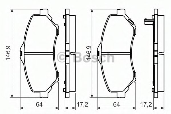 Тормозные колодки BOSCH 0 986 494 493 Тормозные колодки BOSCH 0 986 494 493