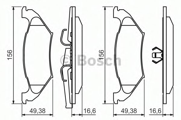 Тормозные колодки BOSCH 0 986 494 495