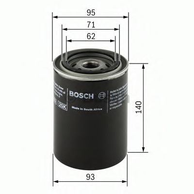 Масляный фильтр BOSCH 0 986 452 001