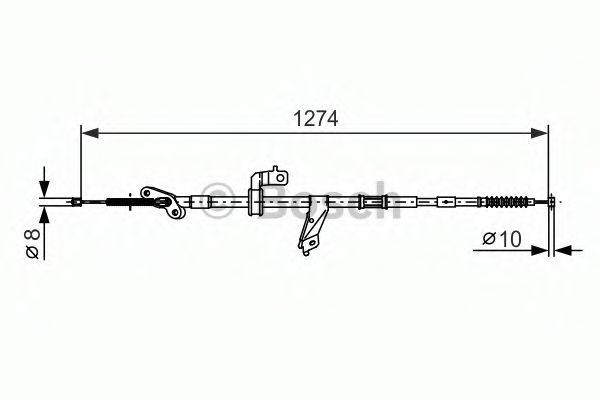 Трос ручного тормоза BOSCH 1 987 482 366