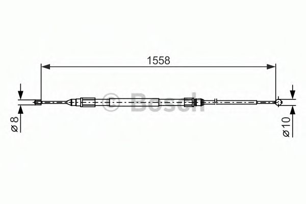 Трос ручного тормоза BOSCH 1 987 482 368