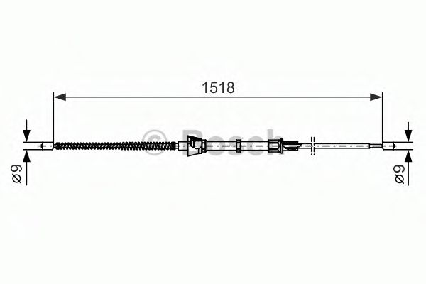 Трос ручного тормоза BOSCH 1 987 482 375