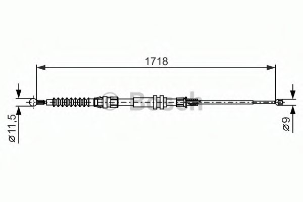 Трос ручного тормоза BOSCH 1 987 482 378