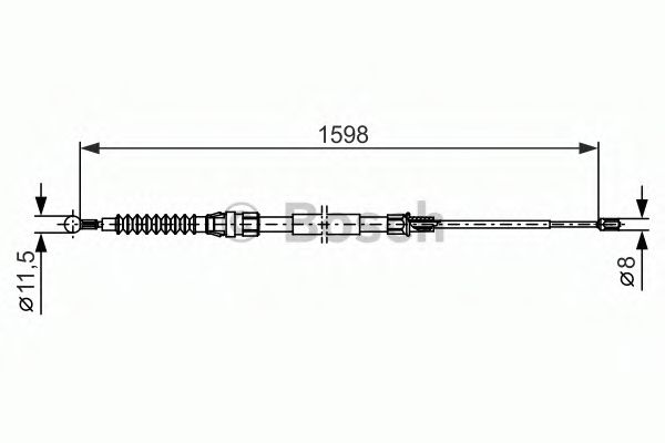 Трос ручного тормоза BOSCH 1 987 482 379