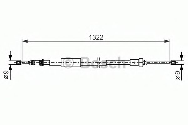 Трос ручного тормоза BOSCH 1 987 482 385