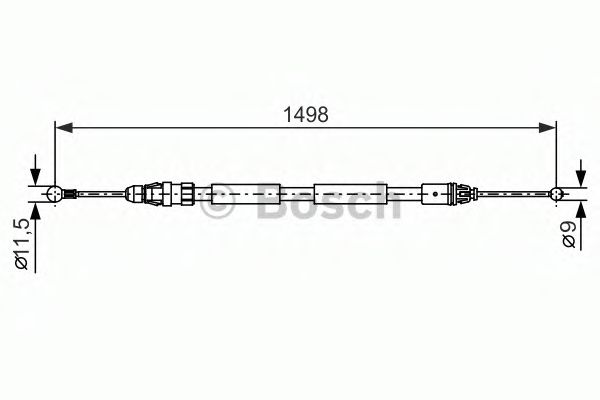 Трос ручного тормоза BOSCH 1 987 482 387