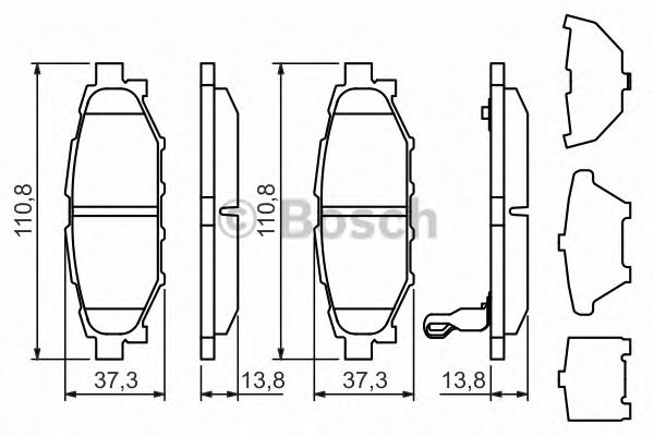 Тормозные колодки BOSCH 0 986 494 444