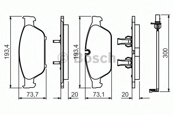 Тормозные колодки BOSCH 0 986 494 447