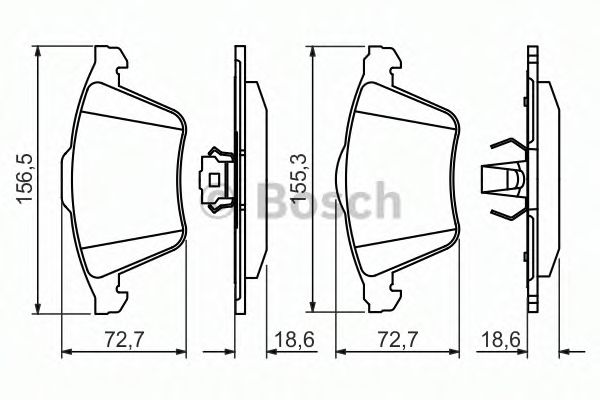 Тормозные колодки BOSCH 0 986 494 492