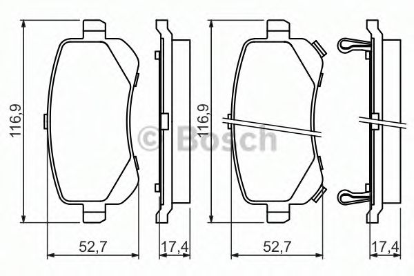 Тормозные колодки BOSCH 0 986 494 496
