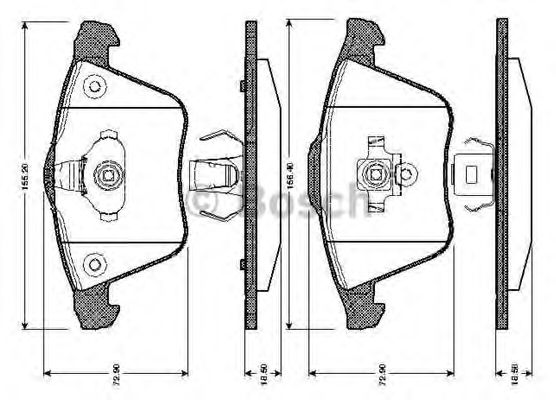 Тормозные колодки BOSCH 0 986 TB2 850
