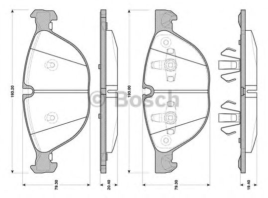 Тормозные колодки BOSCH 0 986 TB3 077