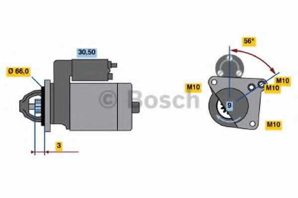 Стартер BOSCH 0 001 106 017