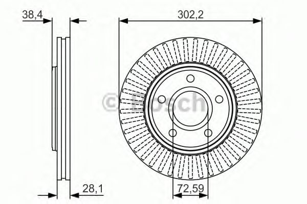 Тормозной диск BOSCH 0 986 479 046 Тормозной диск BOSCH 0 986 479 046