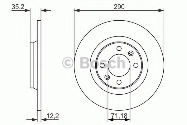 Тормозной диск BOSCH 0 986 479 118