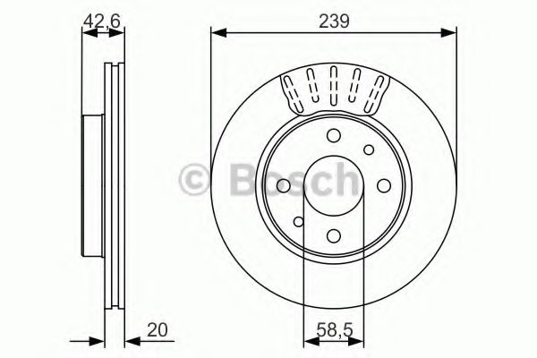 Тормозной диск BOSCH 0 986 479 082