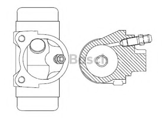 Рабочий тормозной цилиндр BOSCH F 026 002 038