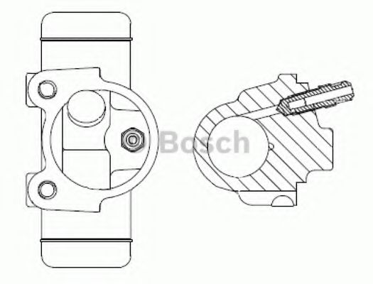 Рабочий тормозной цилиндр BOSCH F 026 002 097