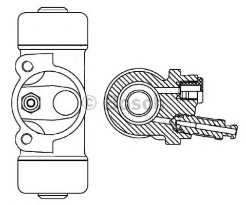 Рабочий тормозной цилиндр BOSCH F 026 002 348 Рабочий тормозной цилиндр BOSCH F 026 002 348