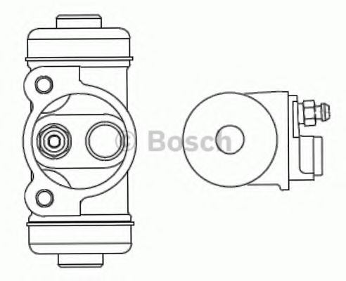 Рабочий тормозной цилиндр BOSCH F 026 002 349 Рабочий тормозной цилиндр BOSCH F 026 002 349