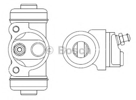 Рабочий тормозной цилиндр BOSCH F 026 002 354